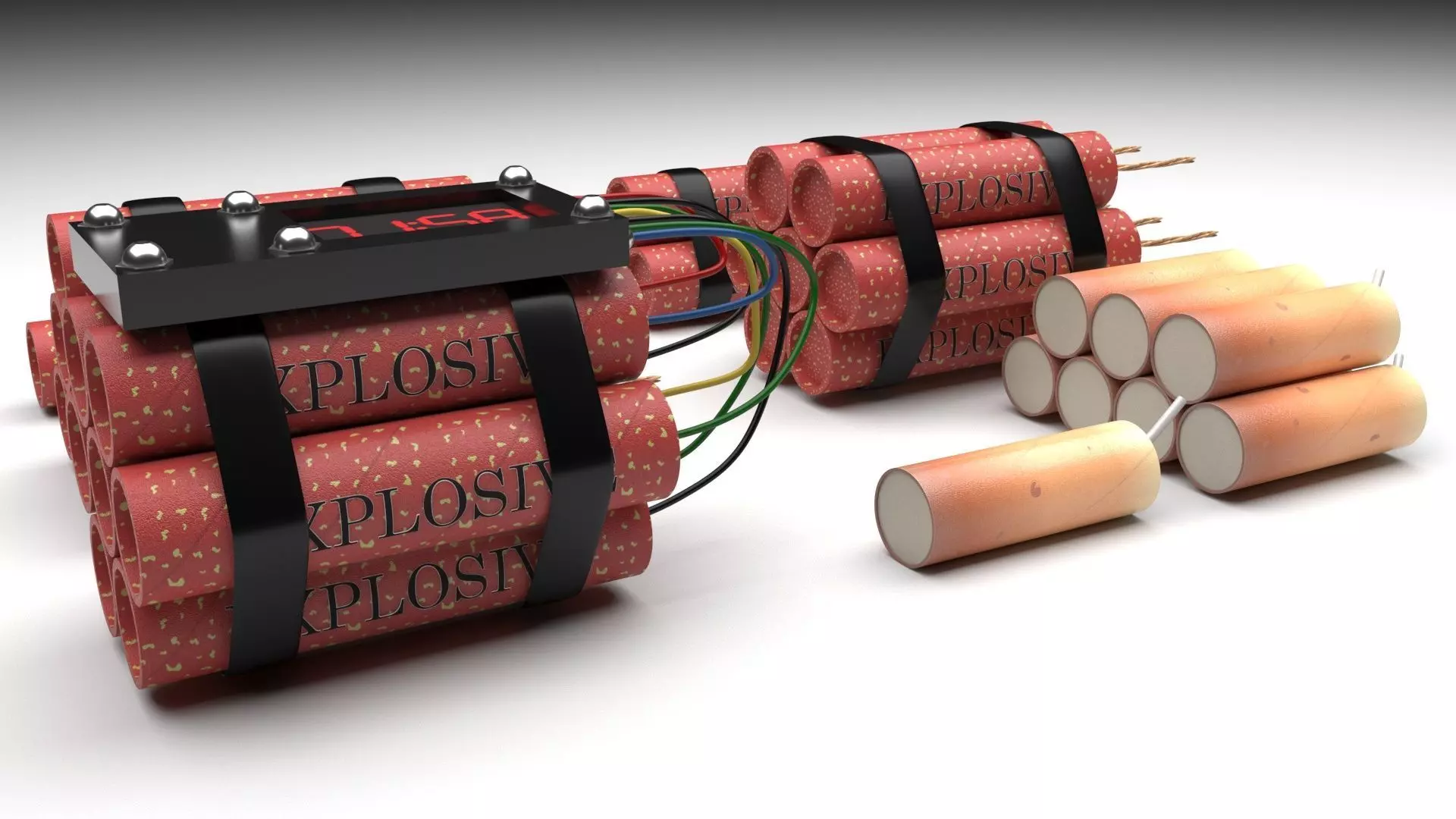 Dynamites Set 3D model
