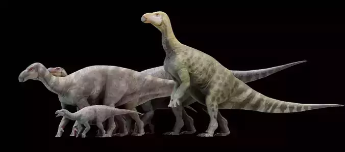 Iguanodon Asset Pack Low-poly 3D model