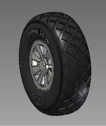 P - 51 diamant tire 3D print model_1