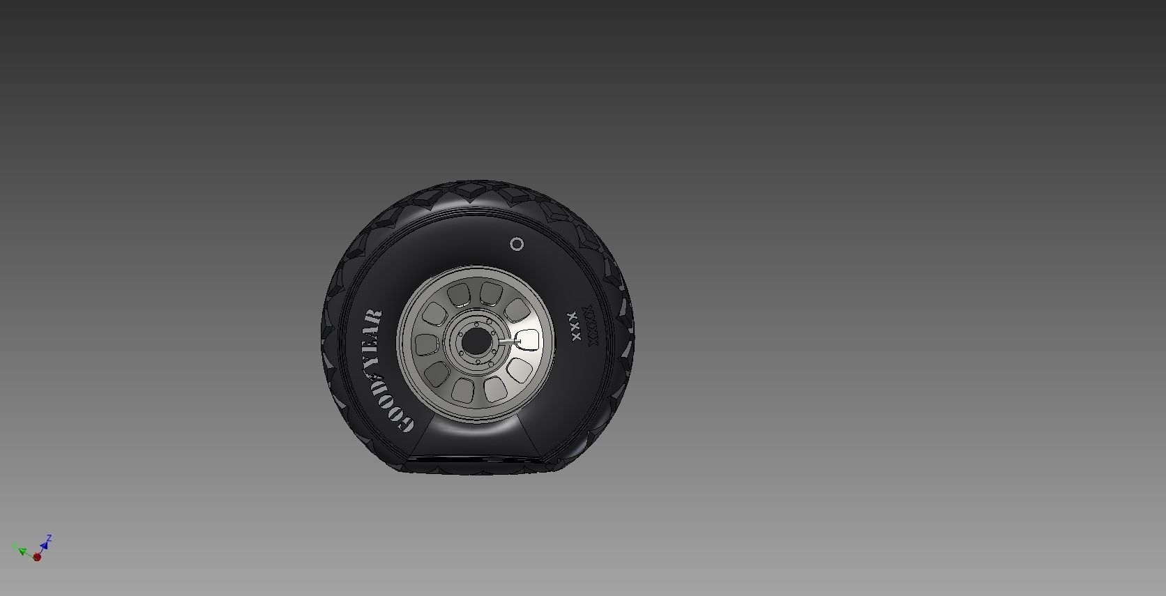 P - 51 diamant tire 3D print model_3