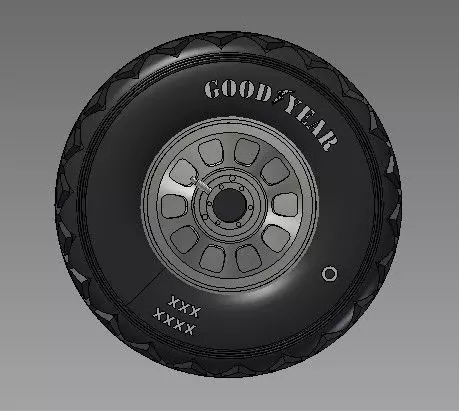 P - 51 diamant tire 3D print model_0
