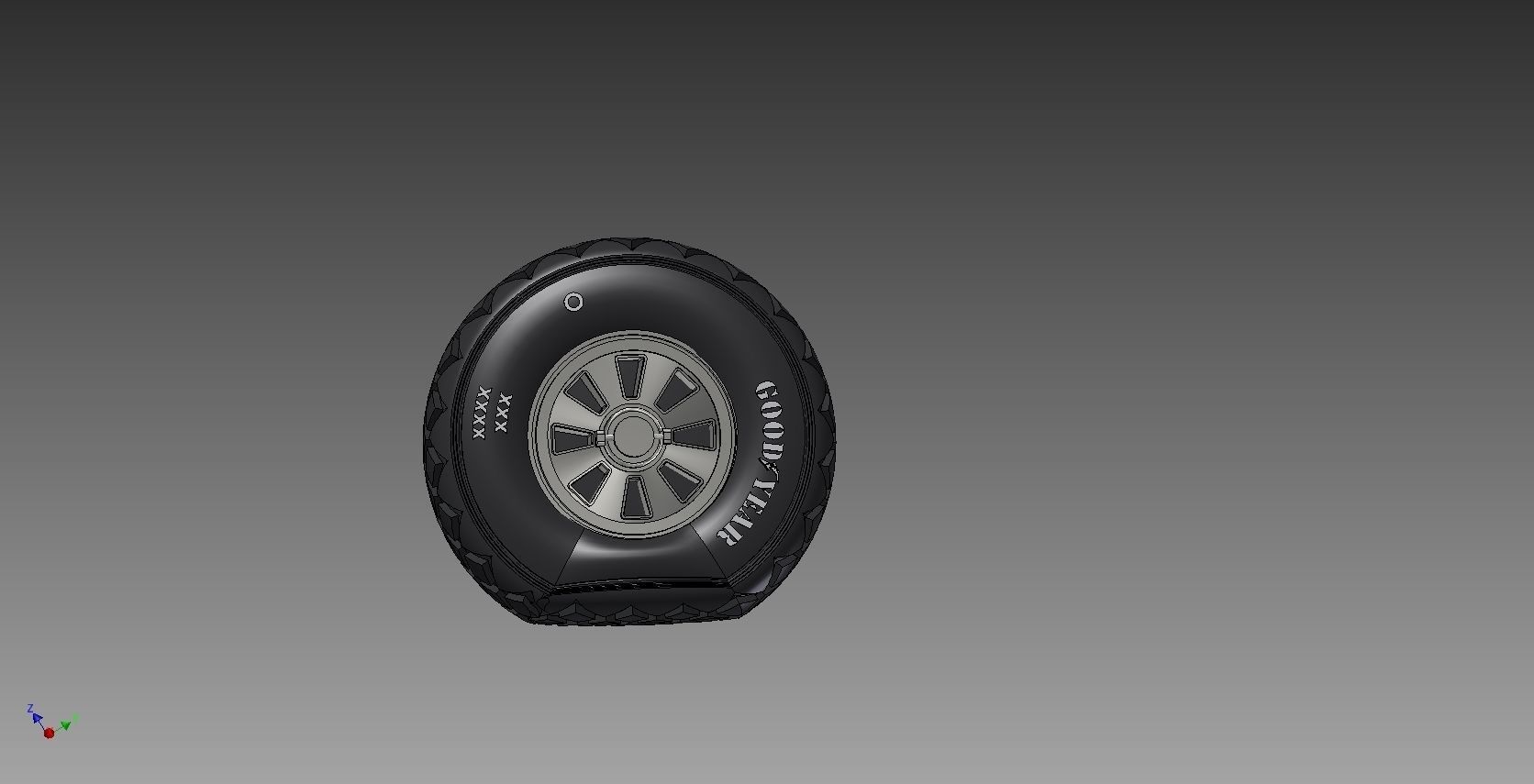 P - 51 diamant tire 3D print model_4