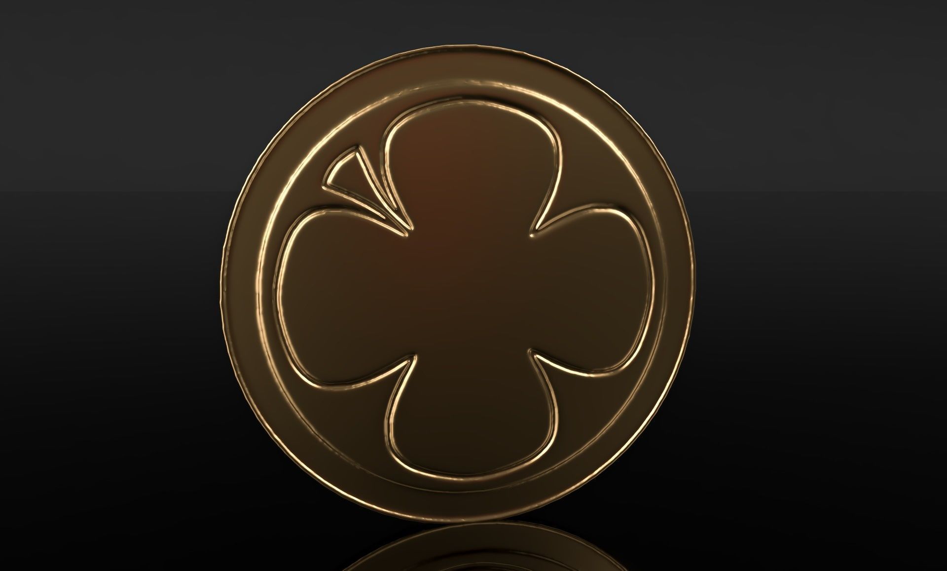 Lucky Coin from Luck Animated movie ready to print 3D print model_1