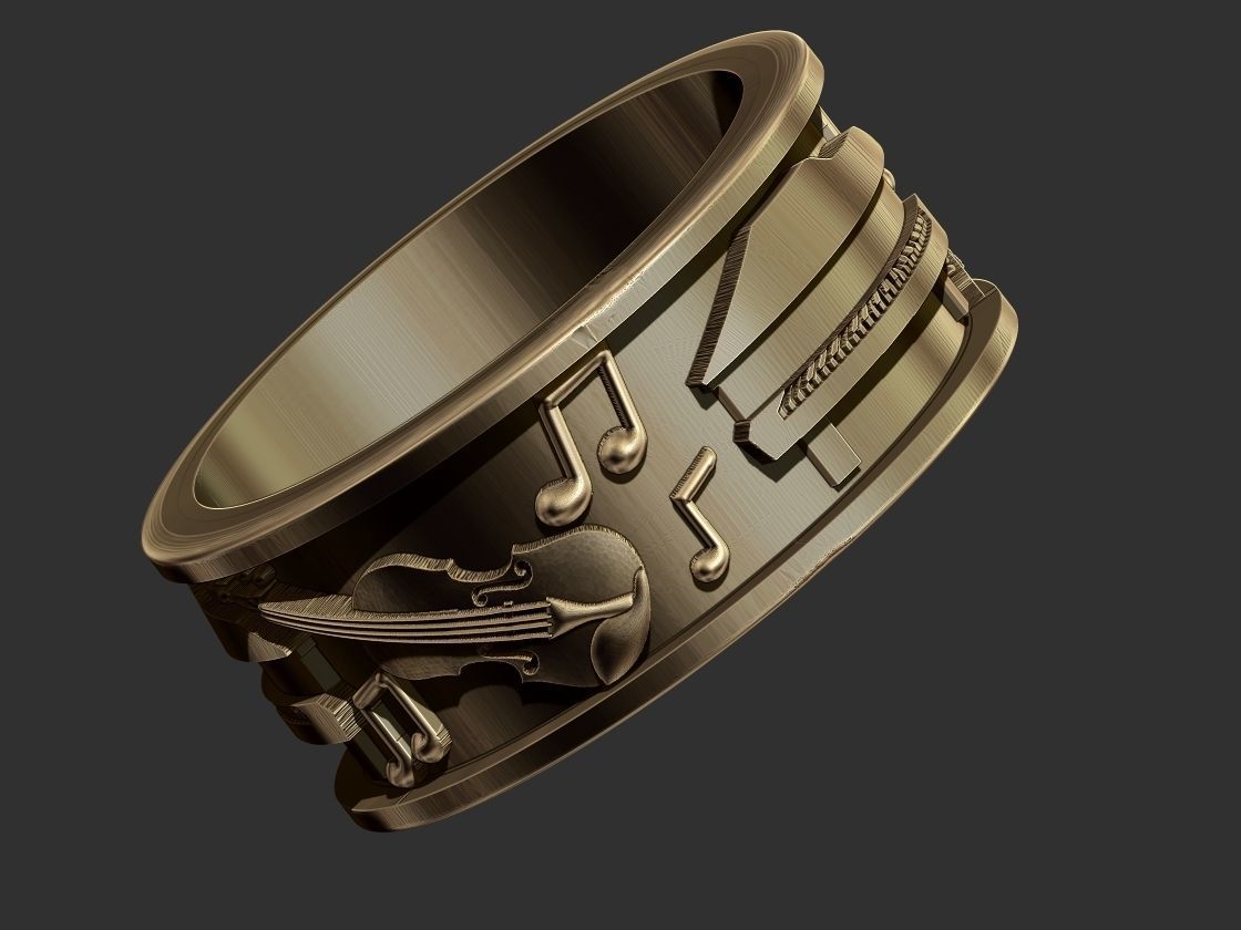 Musical Instrument Ring - Instrumentos Musicais 3D print model_2