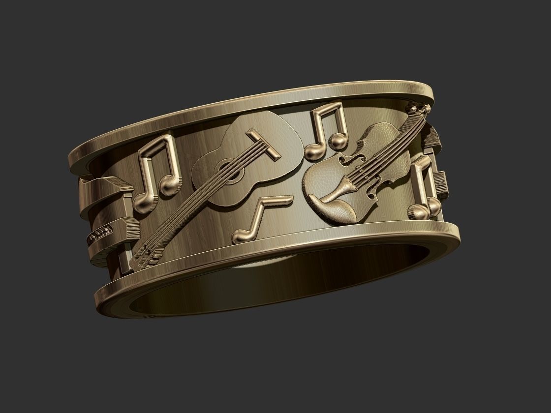 Musical Instrument Ring - Instrumentos Musicais 3D print model_6
