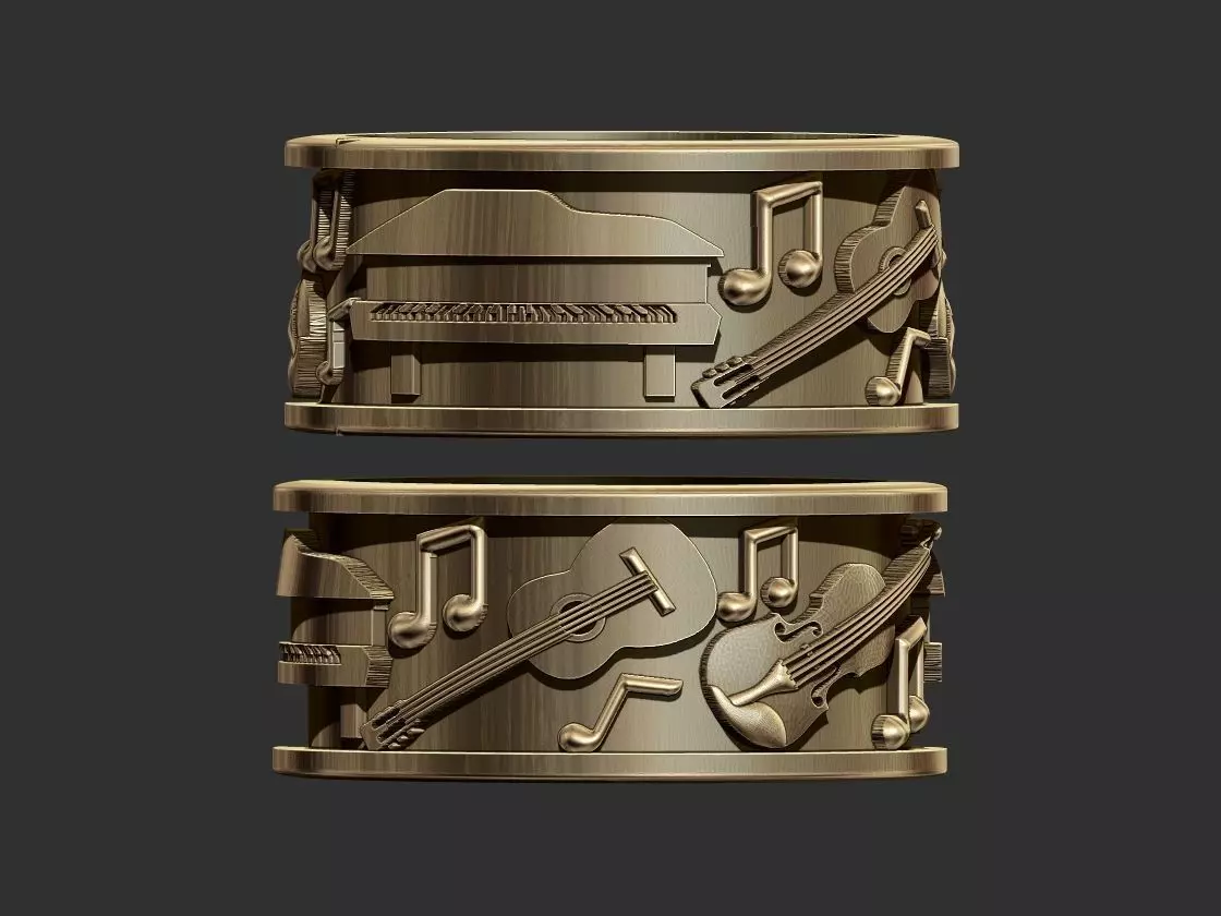 Musical Instrument Ring - Instrumentos Musicais 3D print model_0