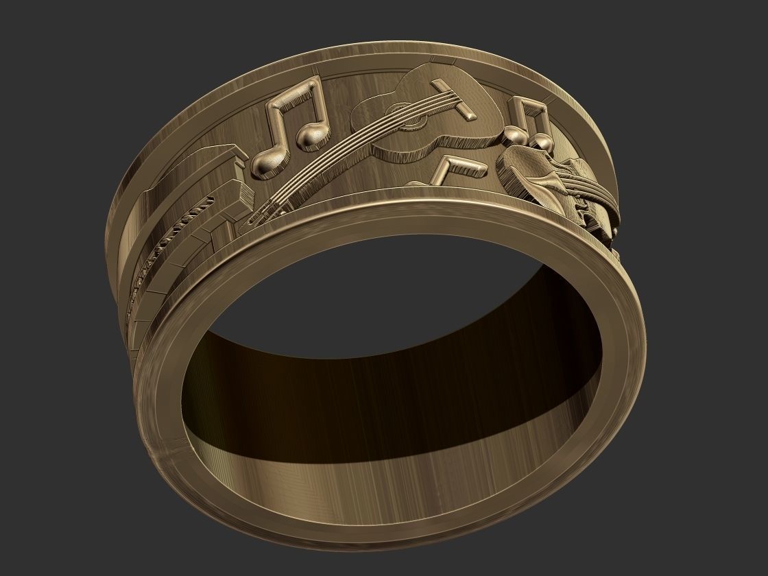 Musical Instrument Ring - Instrumentos Musicais 3D print model_7