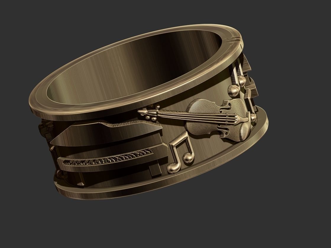 Musical Instrument Ring - Instrumentos Musicais 3D print model_3