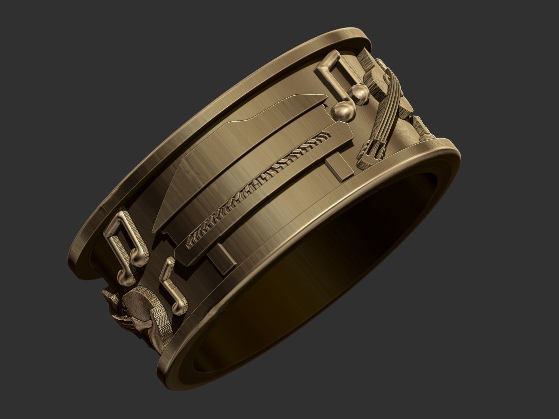 Musical Instrument Ring - Instrumentos Musicais 3D print model_1