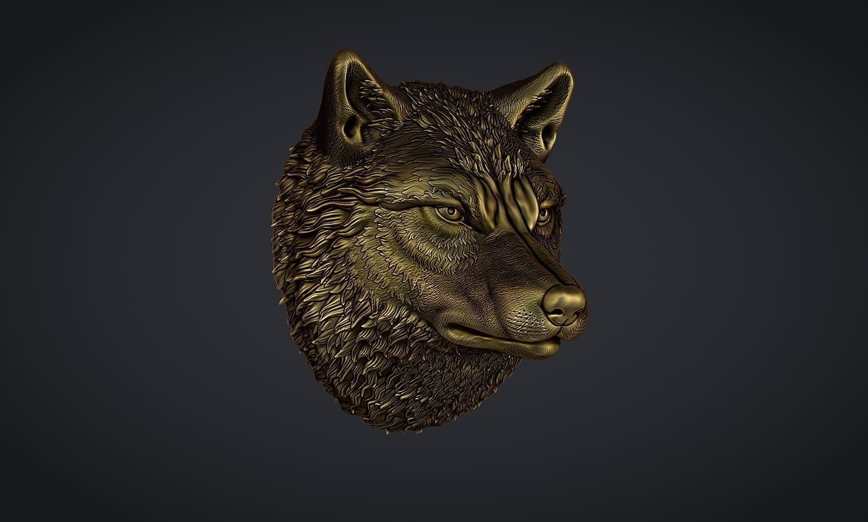 Wolf Head 3D print model_10