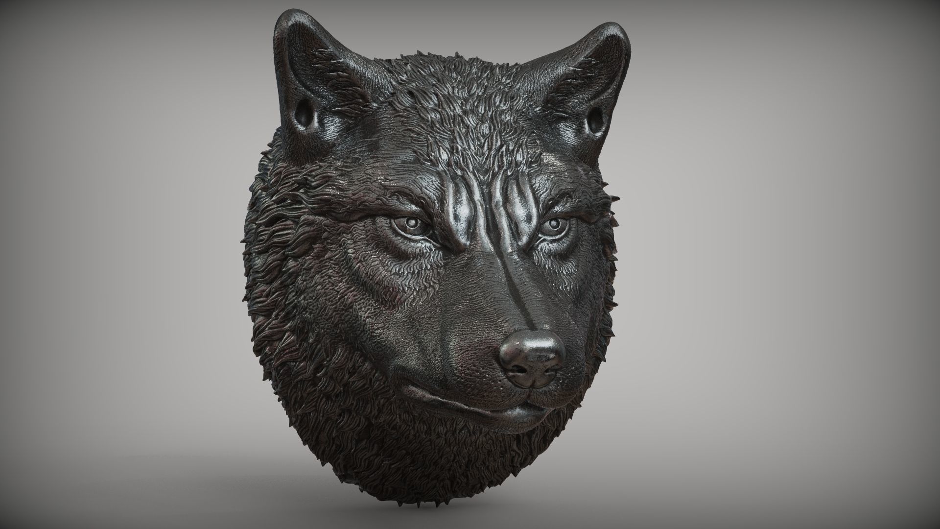 Wolf Head 3D print model_1