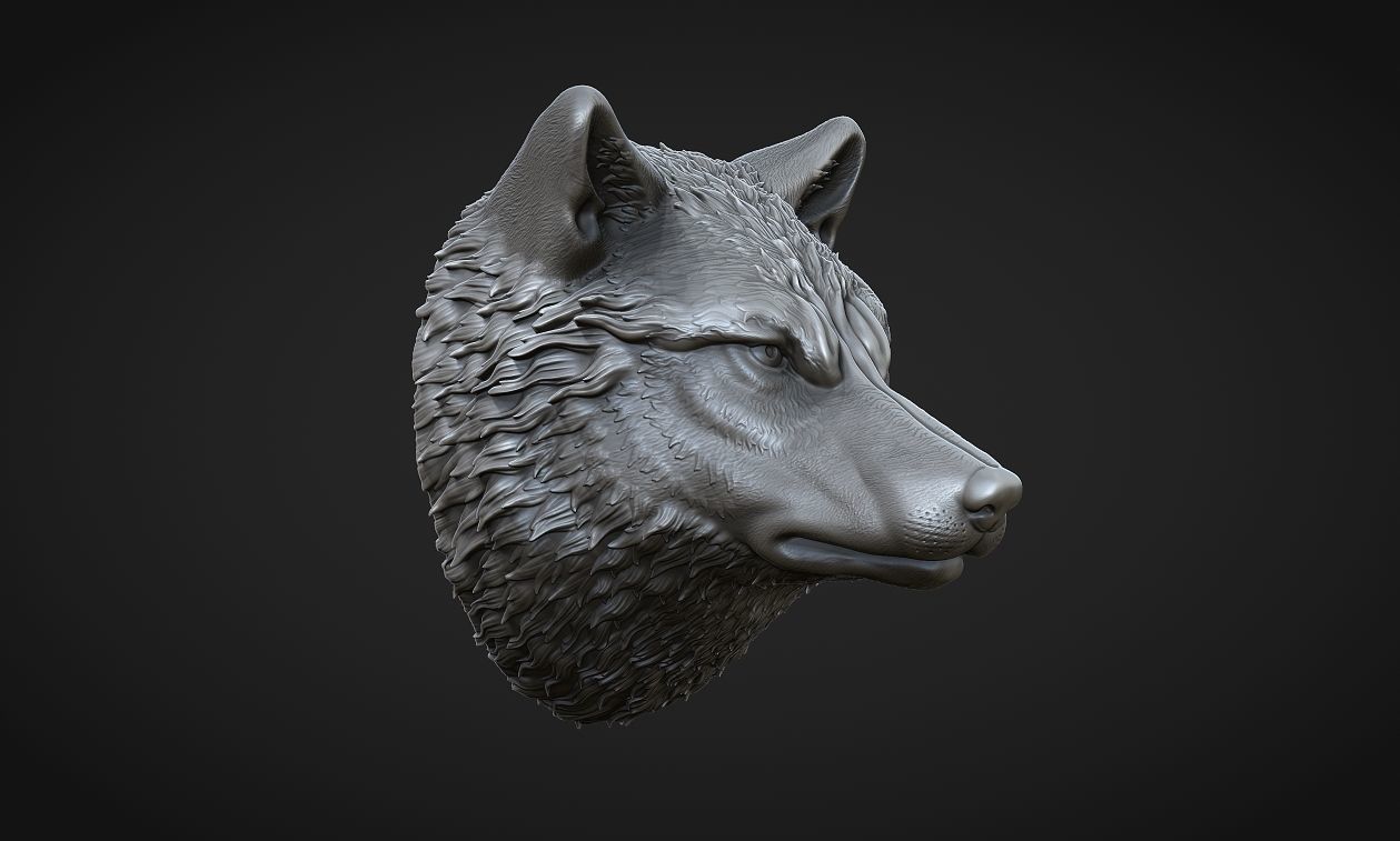Wolf Head 3D print model_13