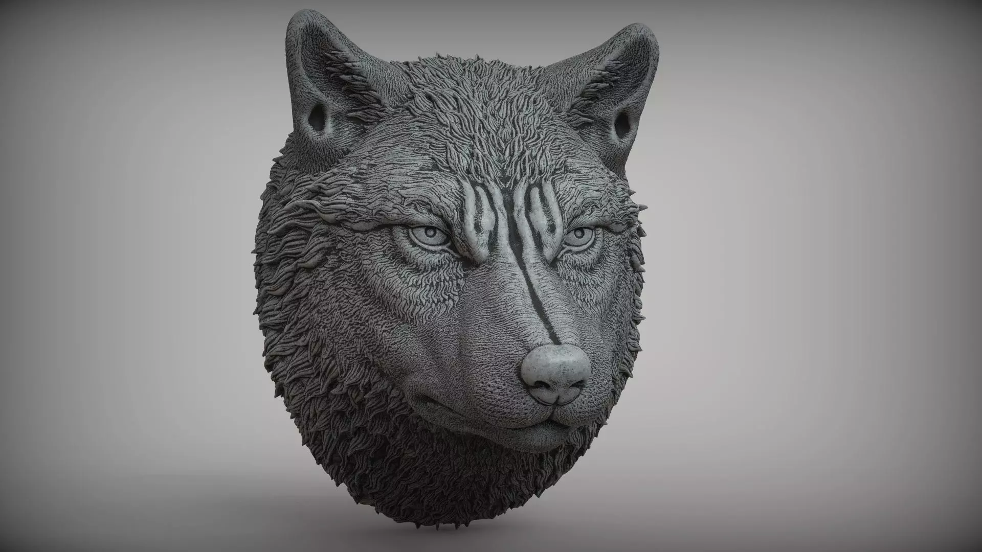 Wolf Head 3D print model_0