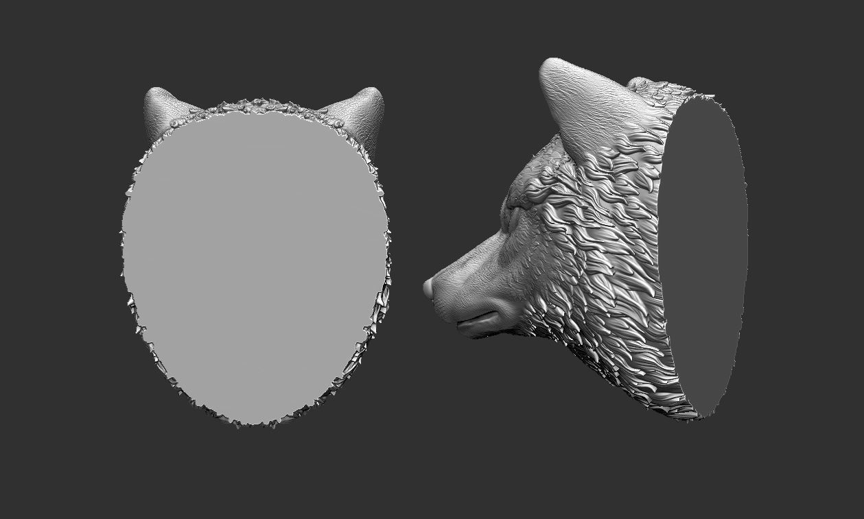 Wolf Head 3D print model_9