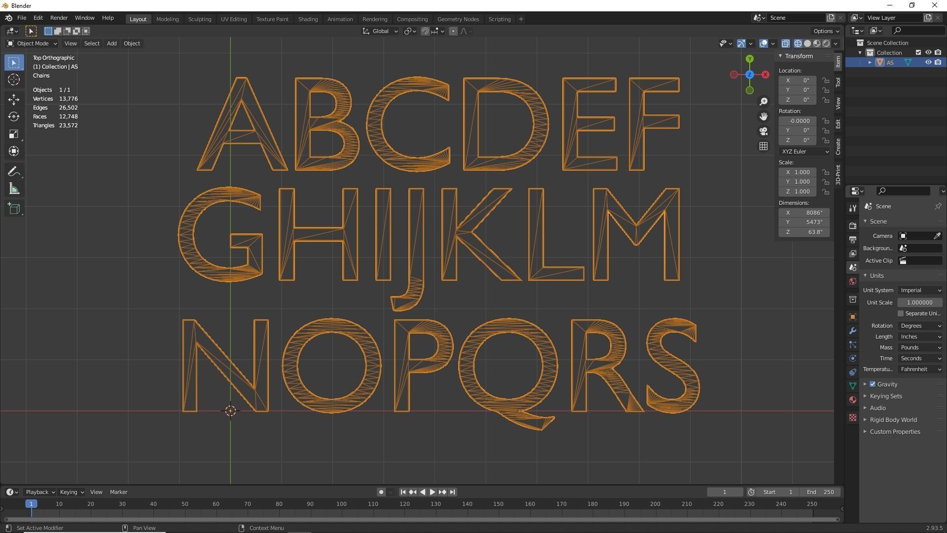 Keyboard Alphabet Numbers and Symbols 3D print model_9