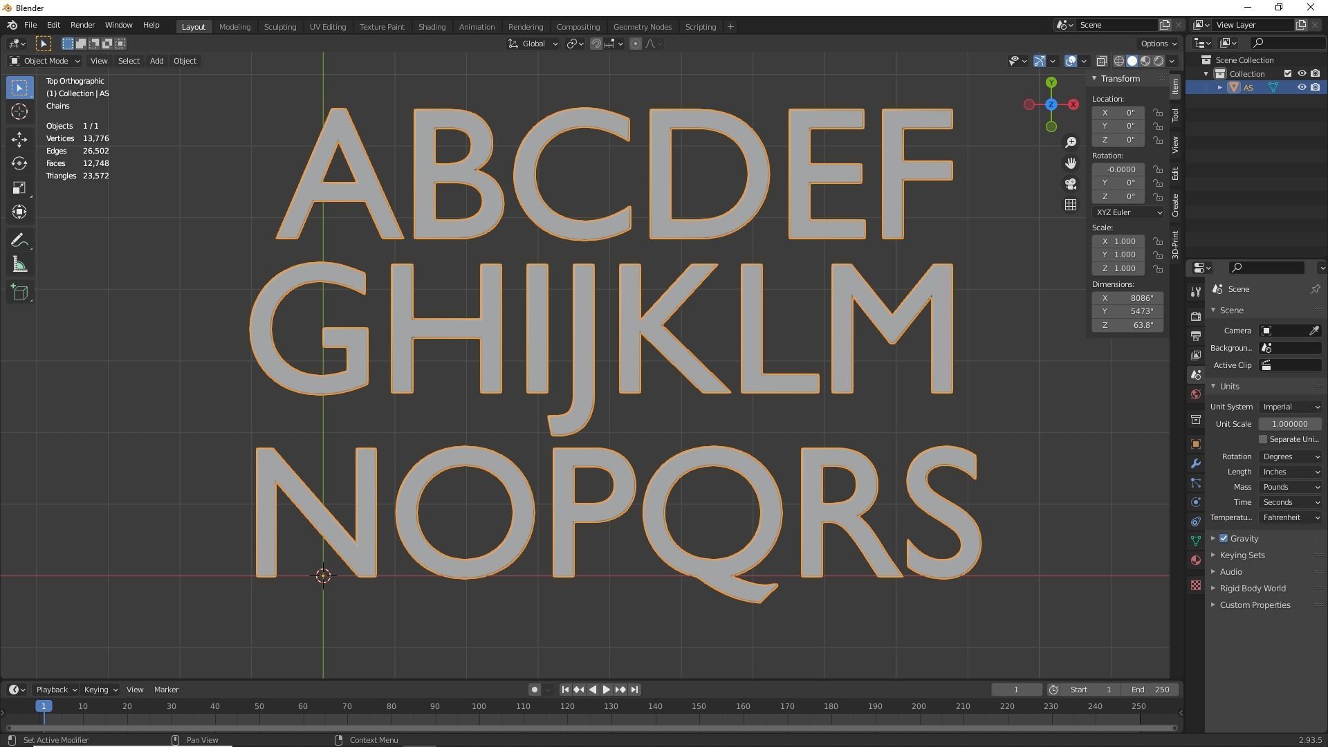 Keyboard Alphabet Numbers and Symbols 3D print model_8
