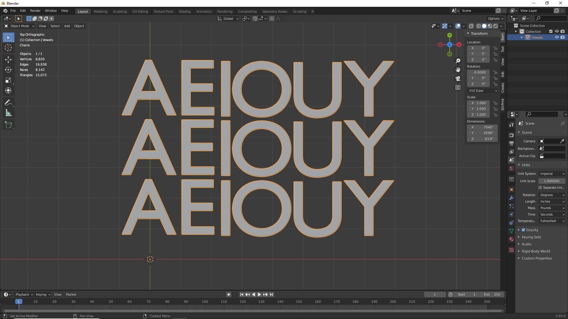 Keyboard Alphabet Numbers and Symbols 3D print model_12