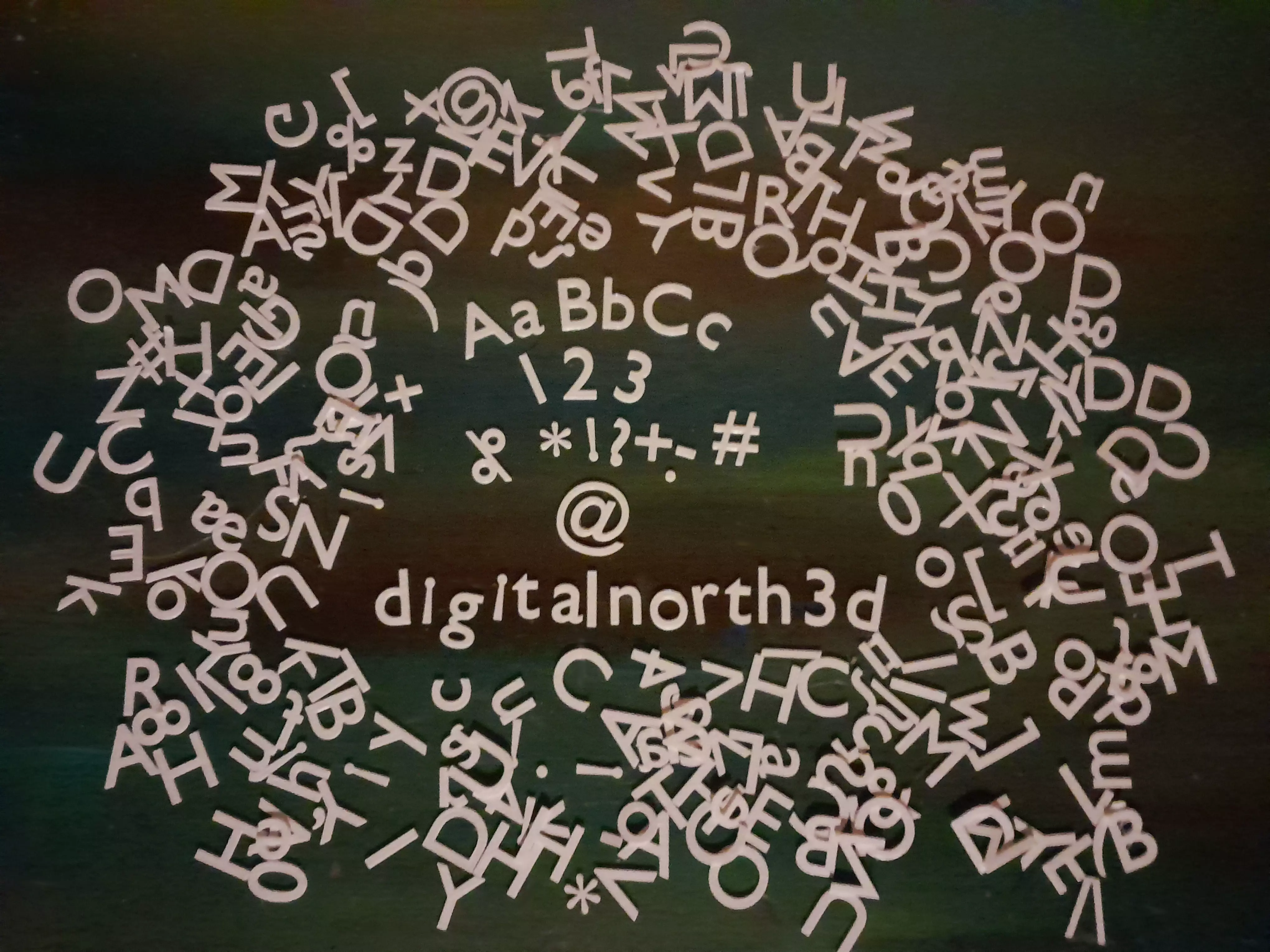 Keyboard Alphabet Numbers and Symbols 3D print model_0