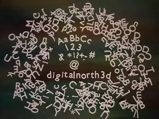 Keyboard Alphabet Numbers and Symbols 3D print model