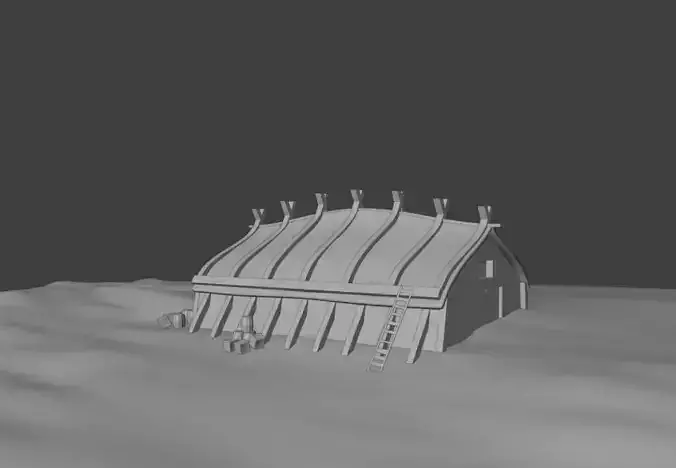 nordic house lowpoly Free 3D model