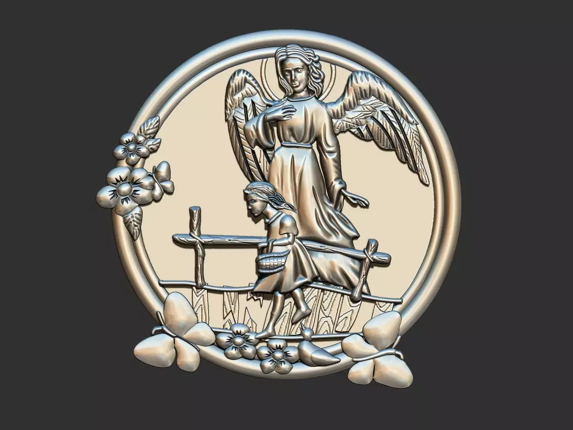Guardian Angel Medal - Anjo da Guarda 3D print model