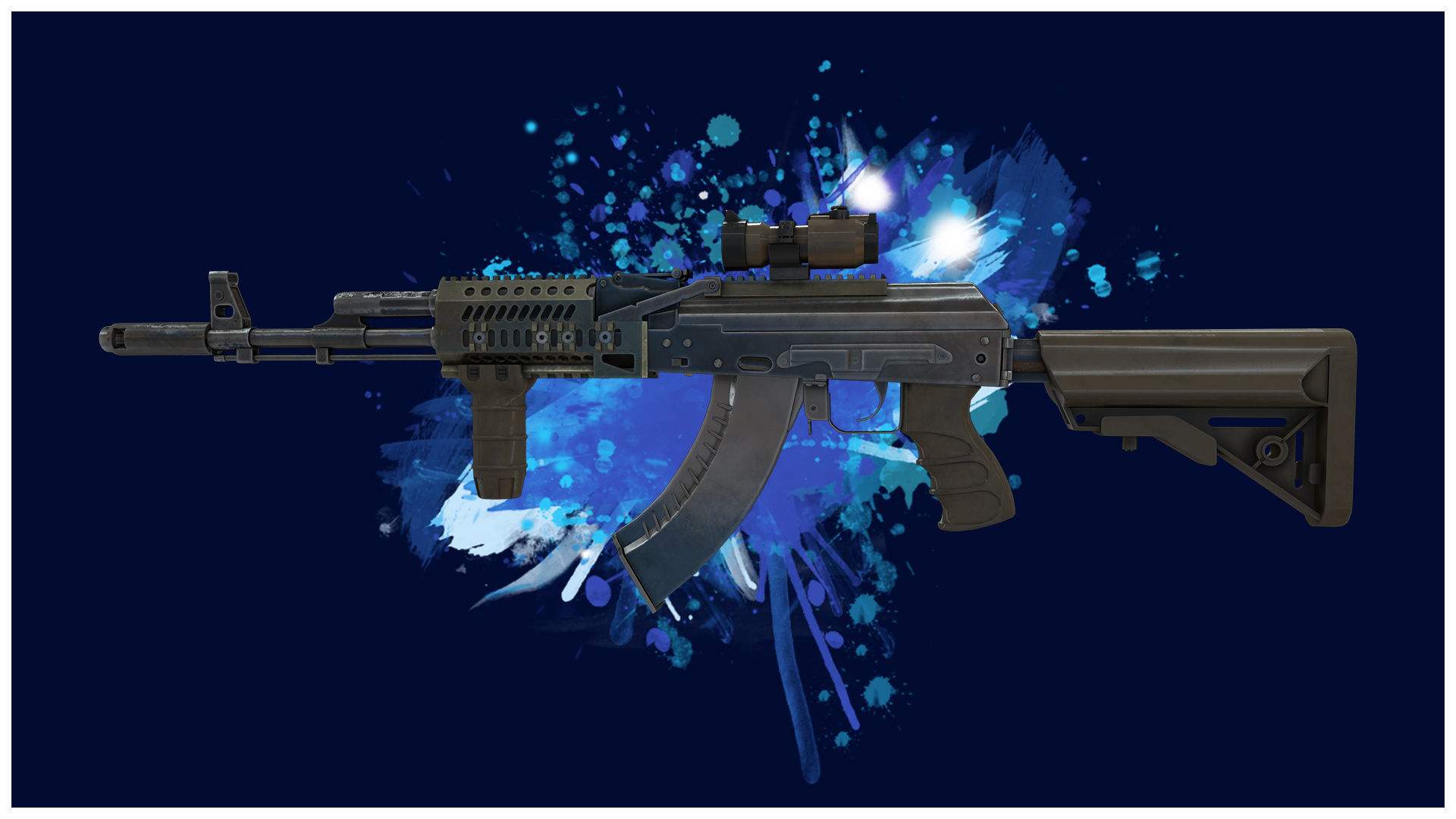 RIFLE 1 - AK47 Tactical Assault Rifle - 4K Game Ready Low-poly 3D model_3