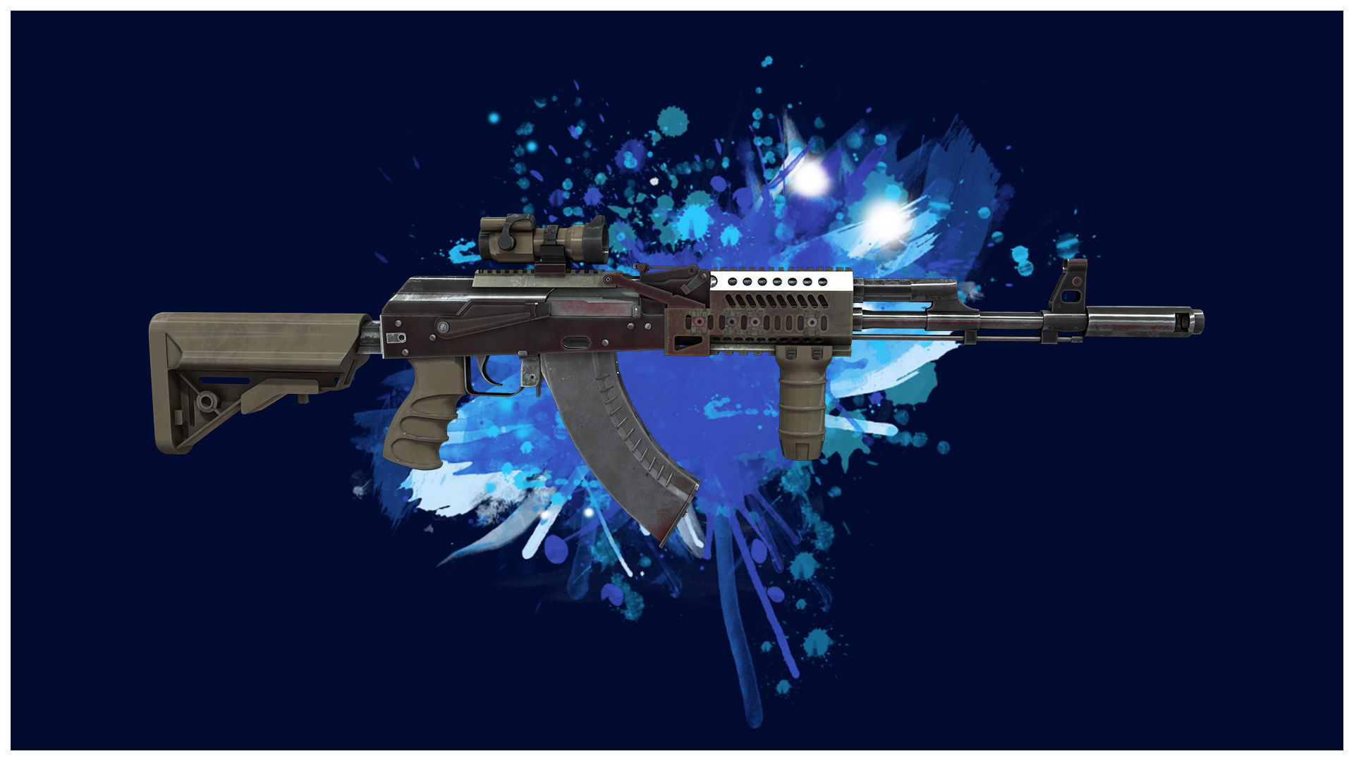 RIFLE 1 - AK47 Tactical Assault Rifle - 4K Game Ready Low-poly 3D model_5