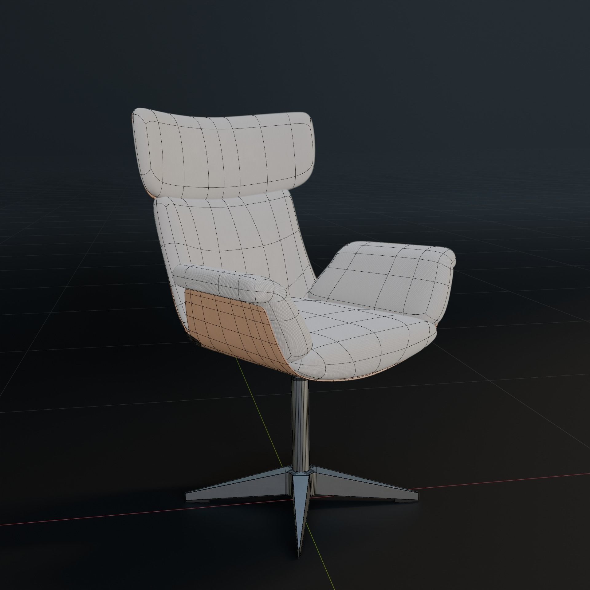 Desk Chair 3D model_8