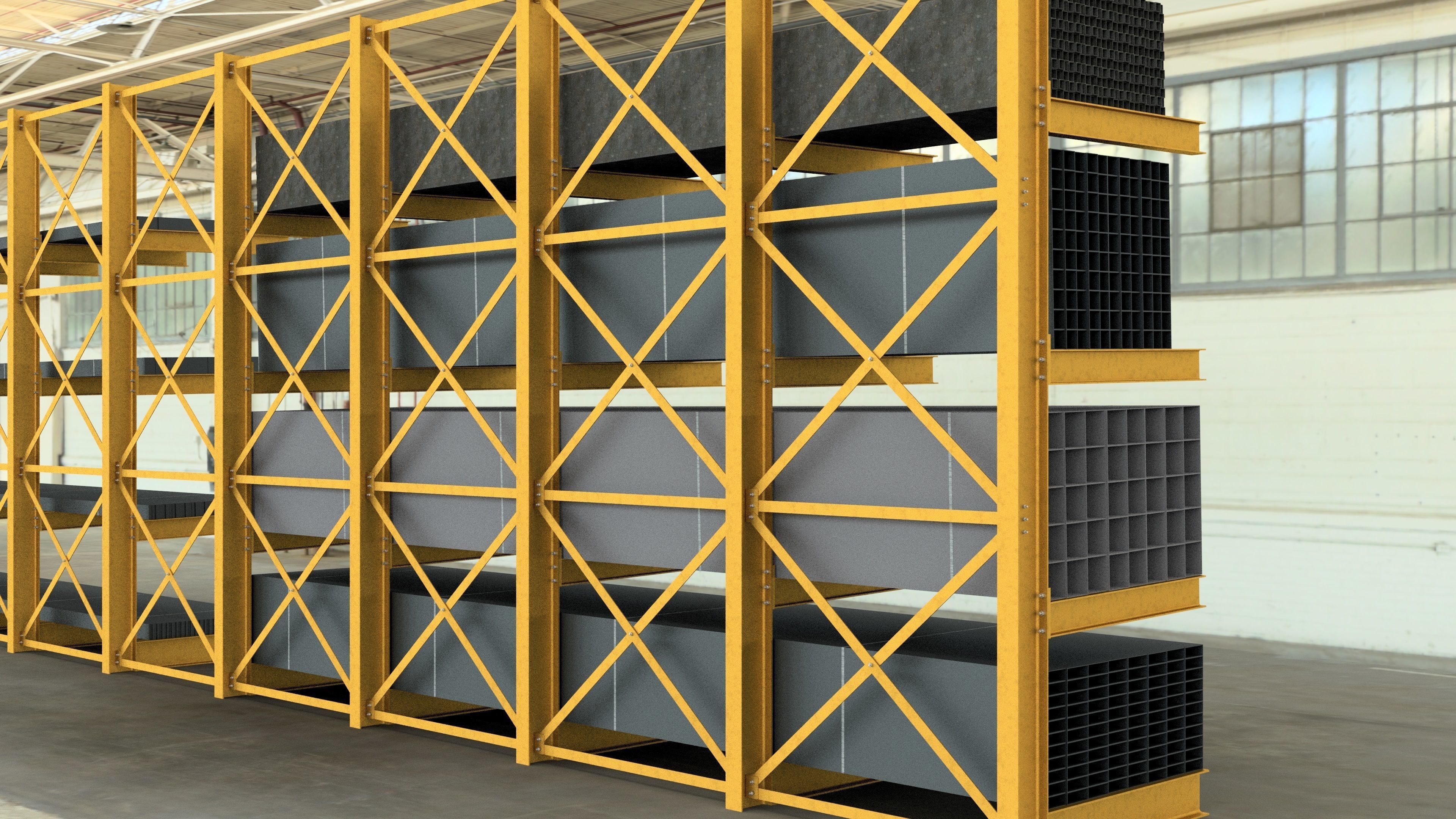 Steel Cantilever Beam free 3D model | CGTrader