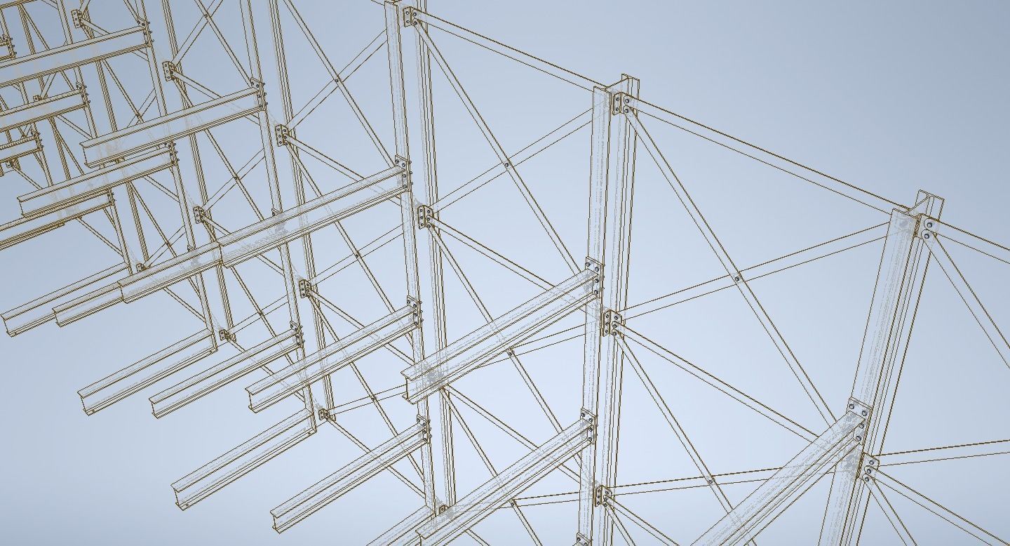 Steel Cantilever Beam free 3D model | CGTrader