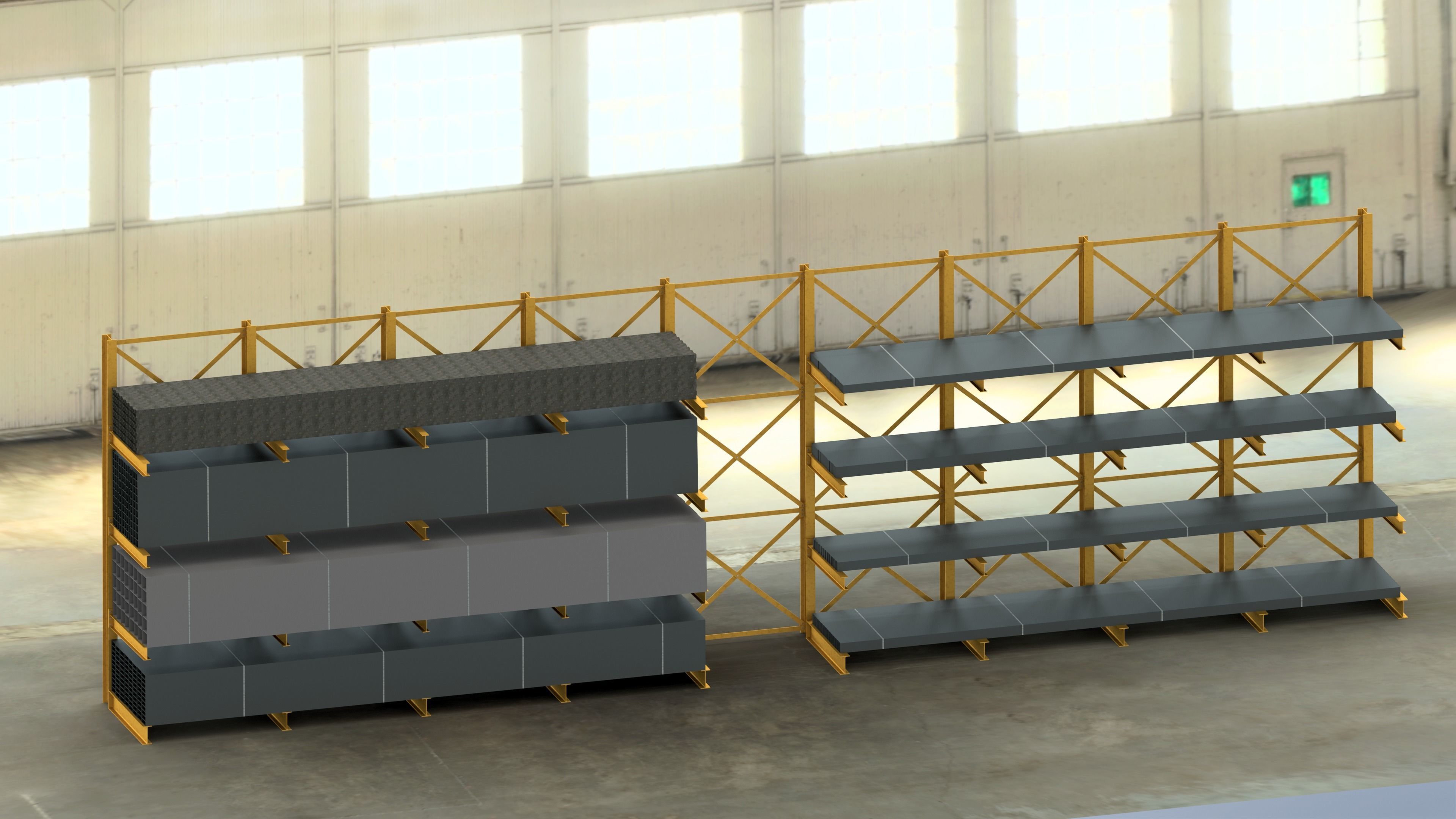 Steel Cantilever Beam free 3D model | CGTrader