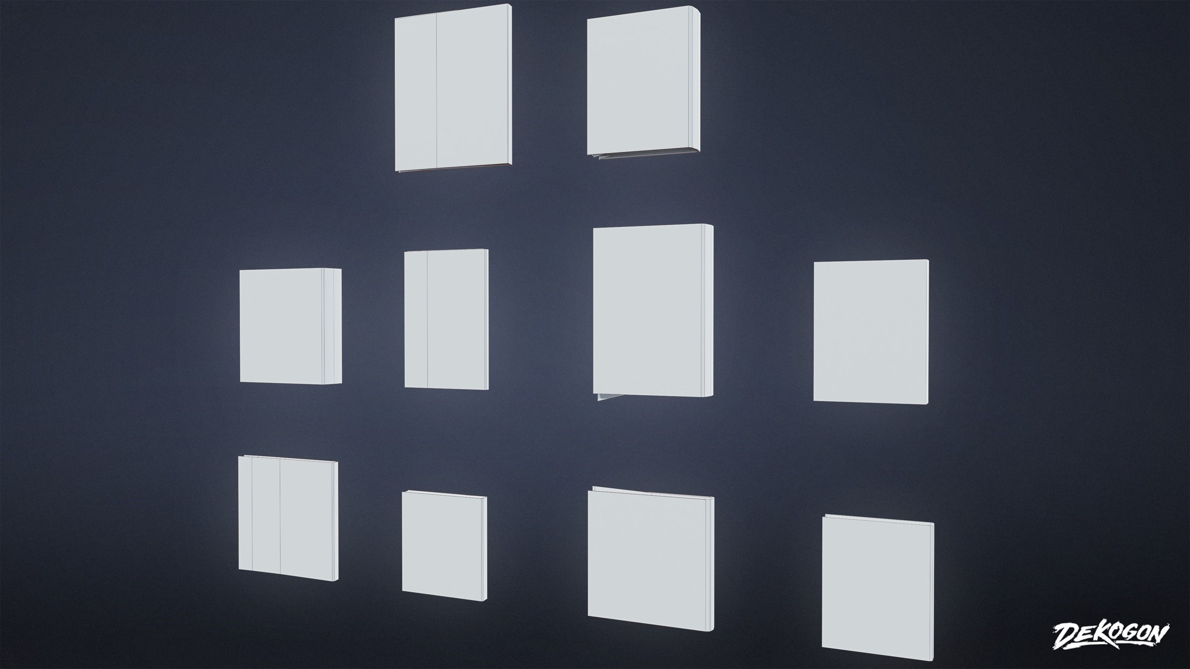 SUBURBS - Book Set 09 - LOW POLY AND NANITE Low-poly 3D model_19