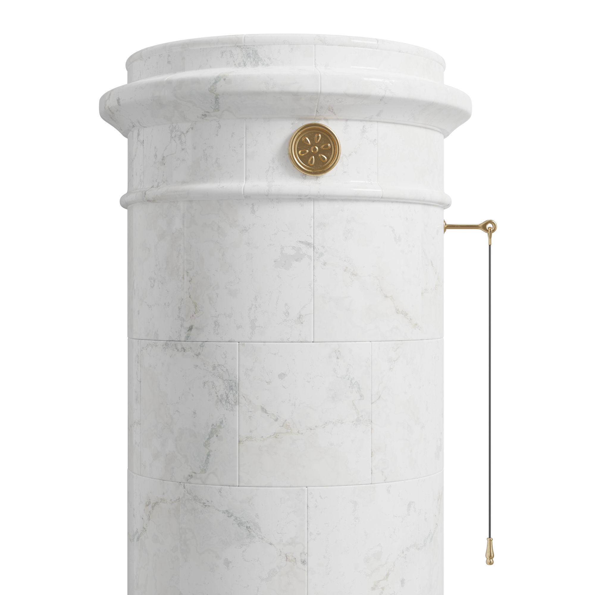 Ceramic tiled stove 3D model_3