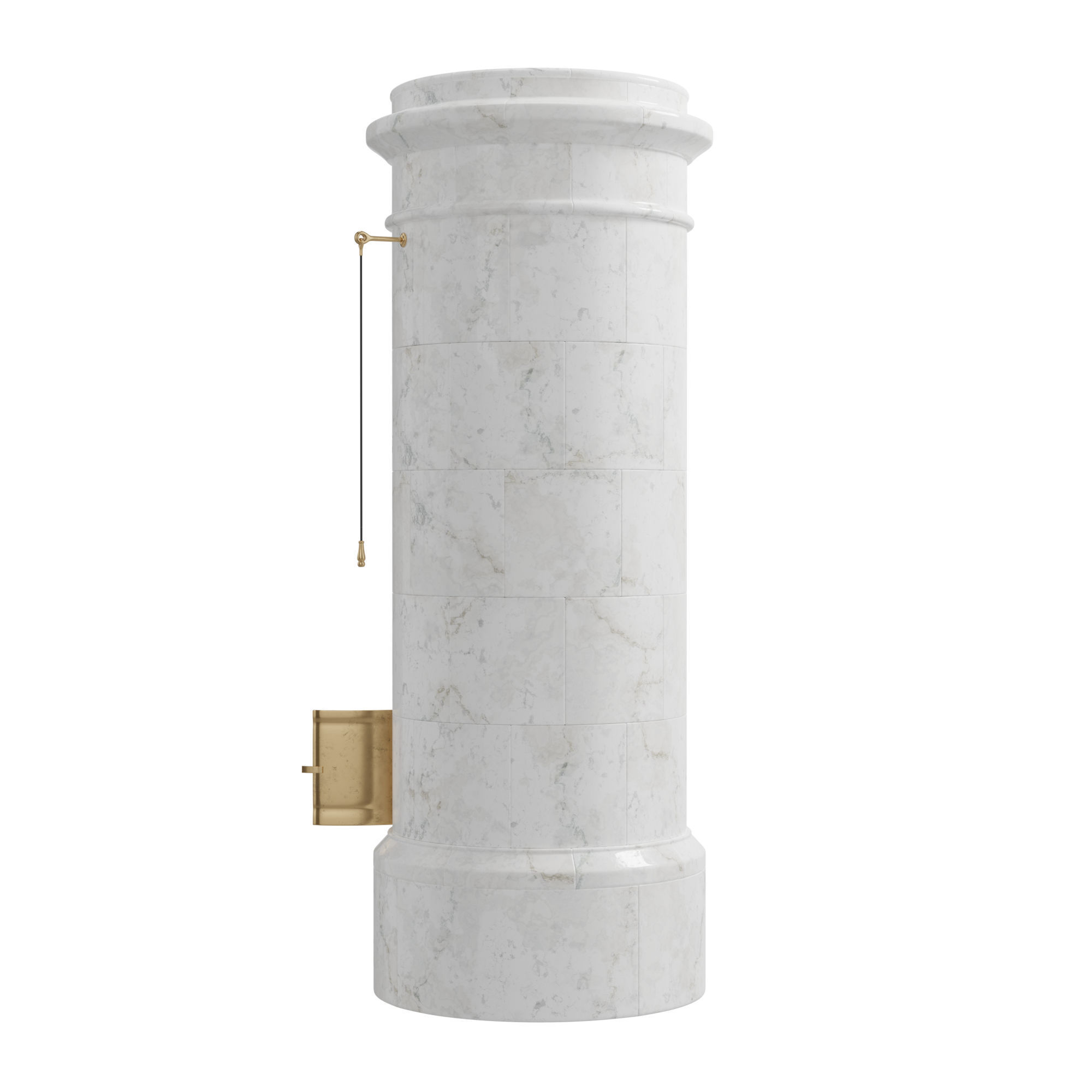 Ceramic tiled stove 3D model_1