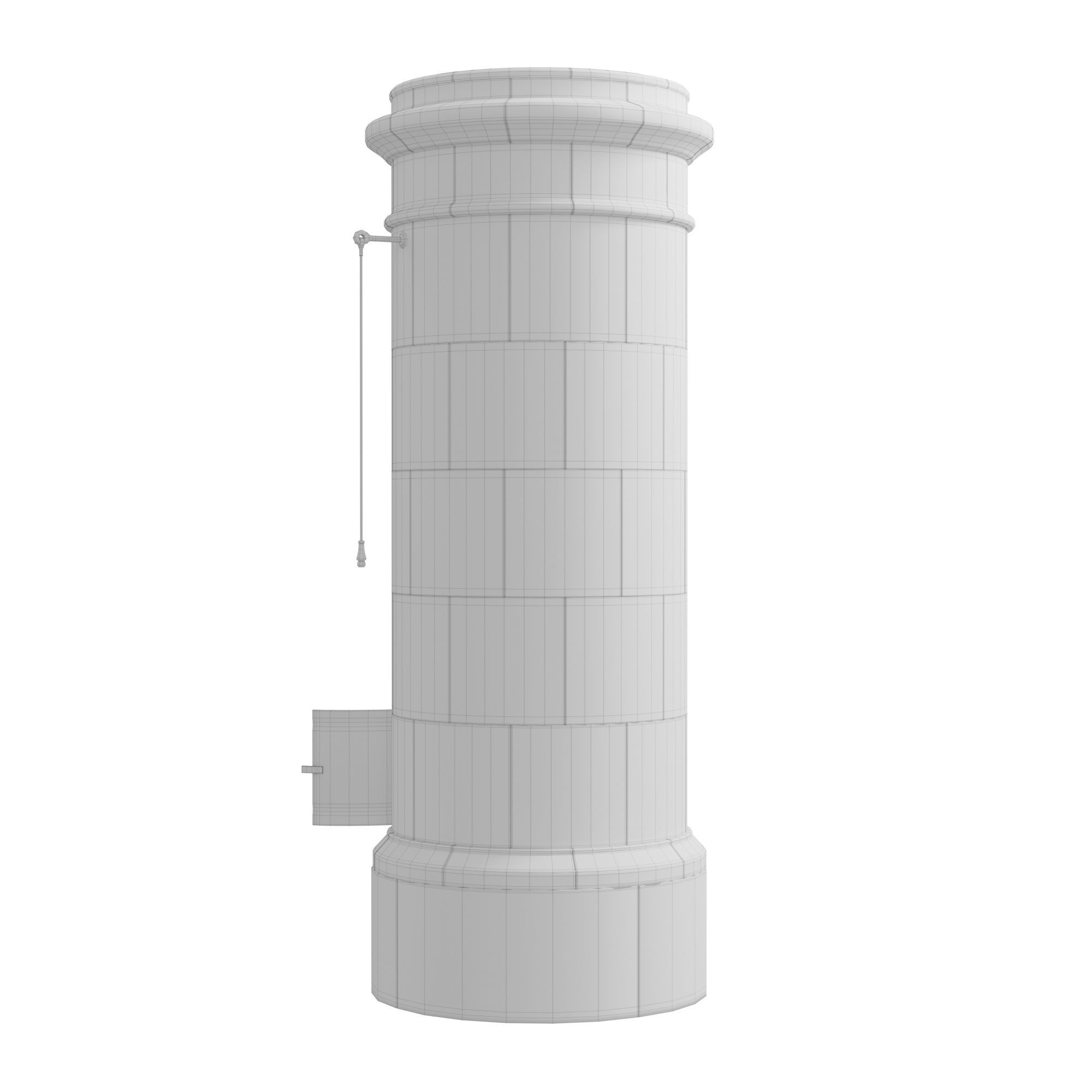 Ceramic tiled stove 3D model_10