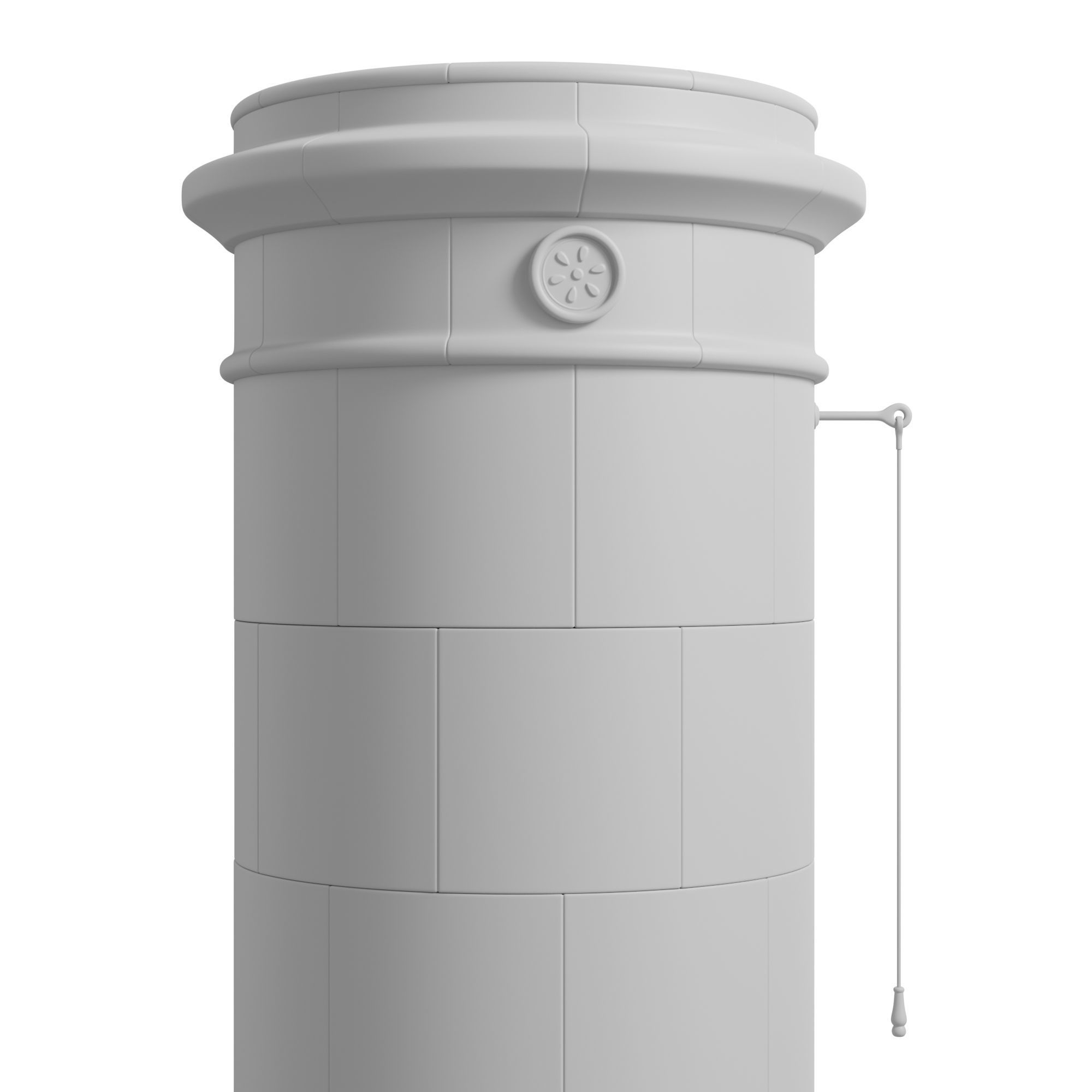 Ceramic tiled stove 3D model_8