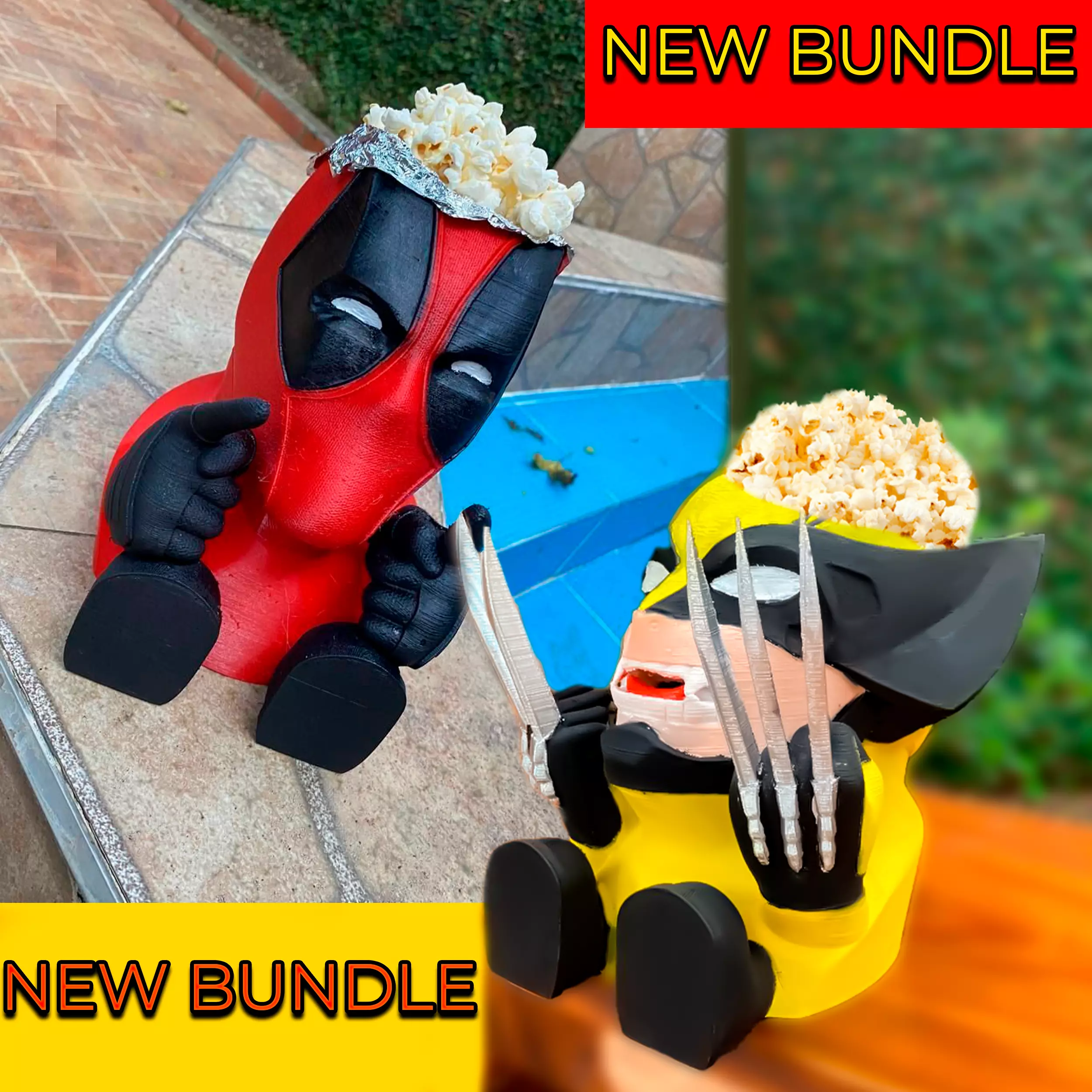 DEADPOOL AND WOLVERINE POPCORN CRISPETERO 3D print model