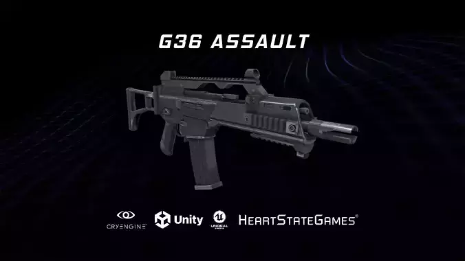 RIFLE 3 - G36 Assualt Rifle - 4K Game Ready Low-poly 3D model