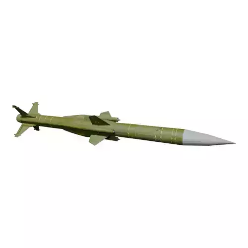 3M9 SA-6A anti-aircraft guided missile 2K12 SAM system Low-poly 3D model