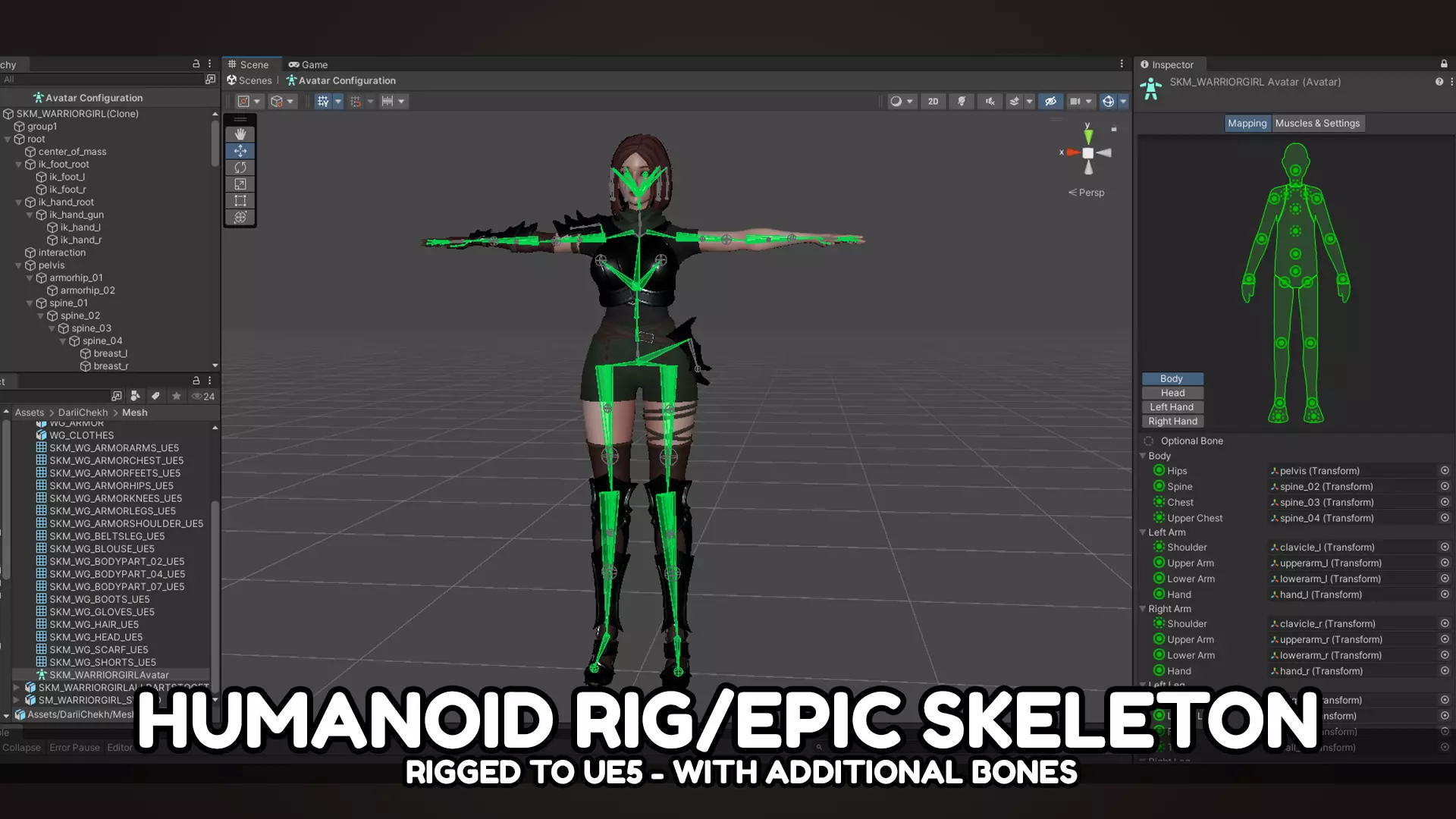 Warrior Girl Low-poly 3D model_7