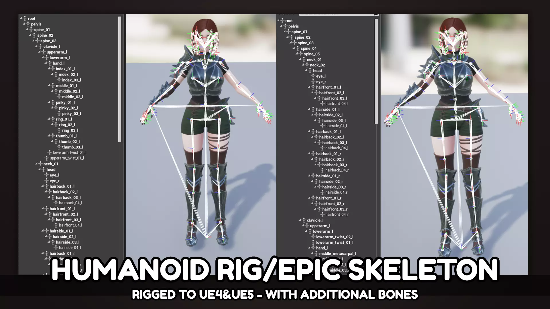 Warrior Girl Low-poly 3D model_6