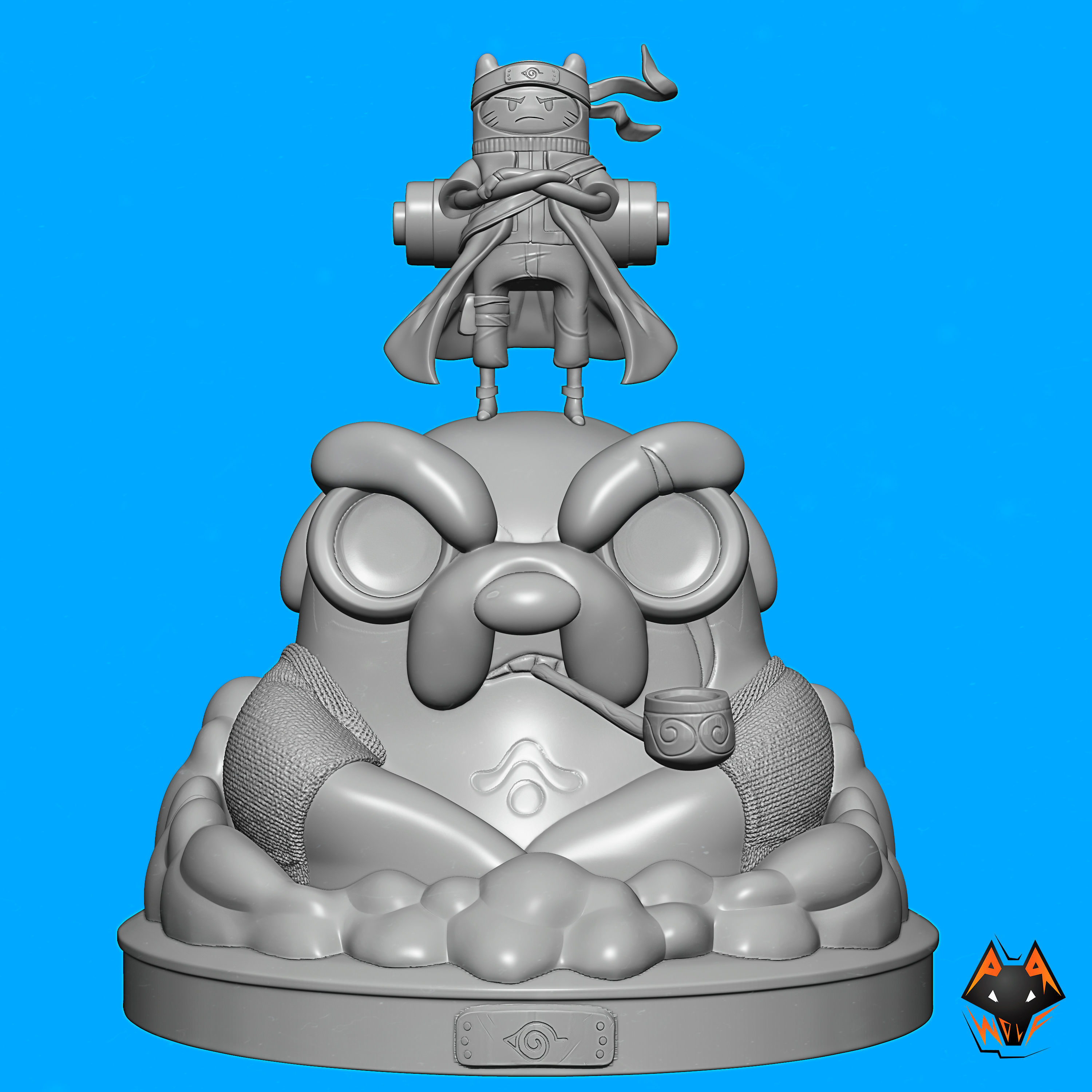 Finn and Jake Naruto version 3D print model_1