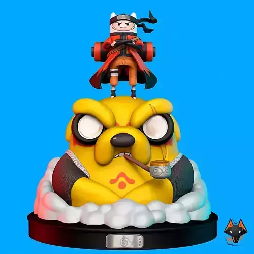 Finn and Jake Naruto version