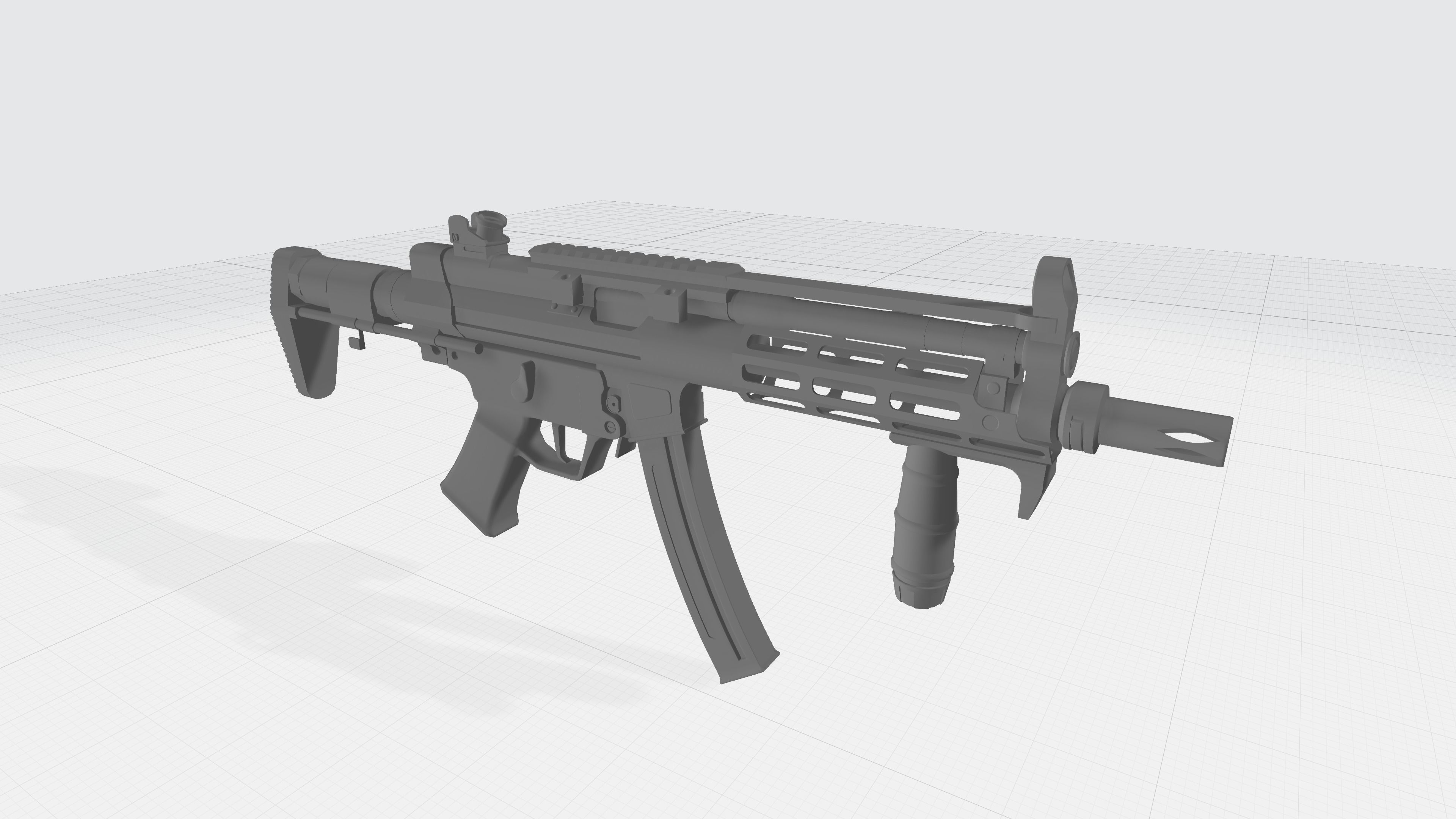 SMG 3 - MP5K Sub-Machinegun - 4K Game Ready Low-poly 3D model_6