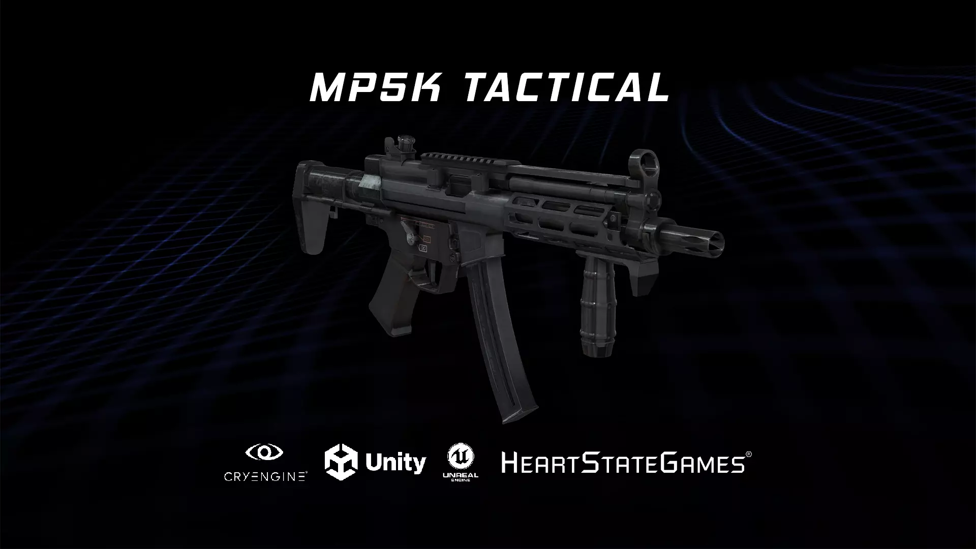 SMG 3 - MP5K Sub-Machinegun - 4K Game Ready Low-poly 3D model_0