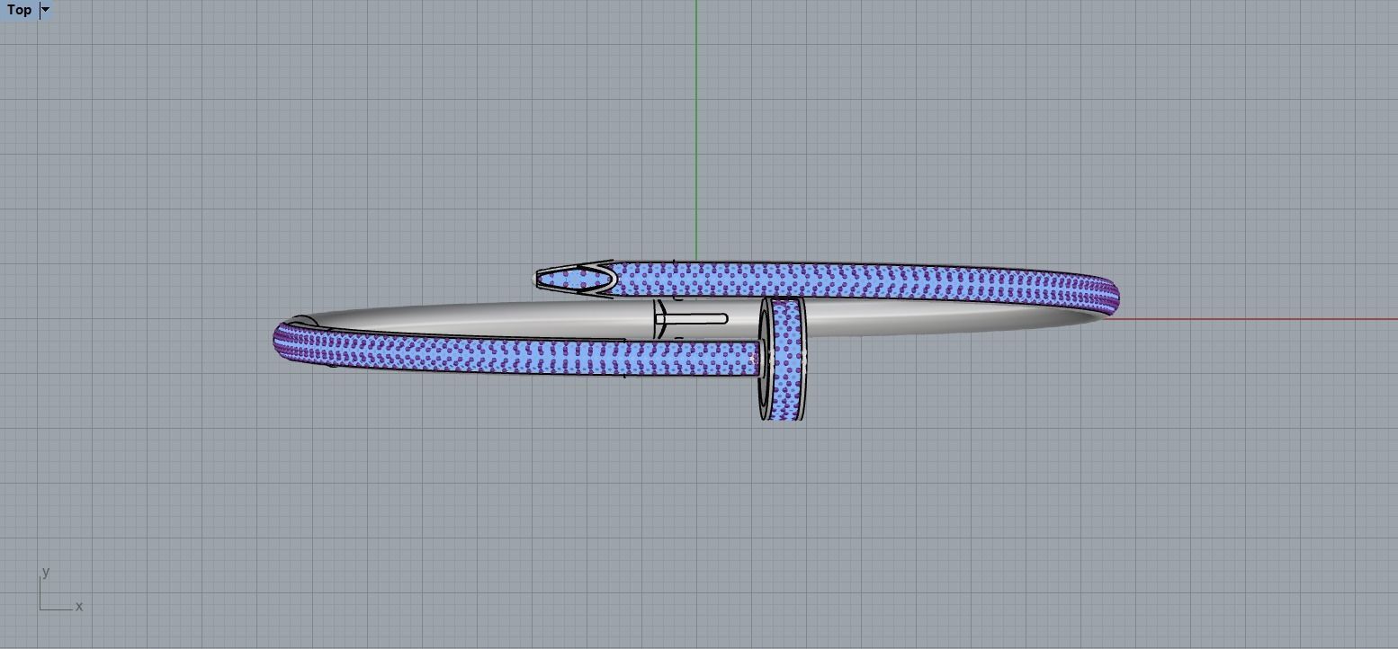 Juste un clou Bracelet 20 Size Full Diamonds N209 3D print model_8