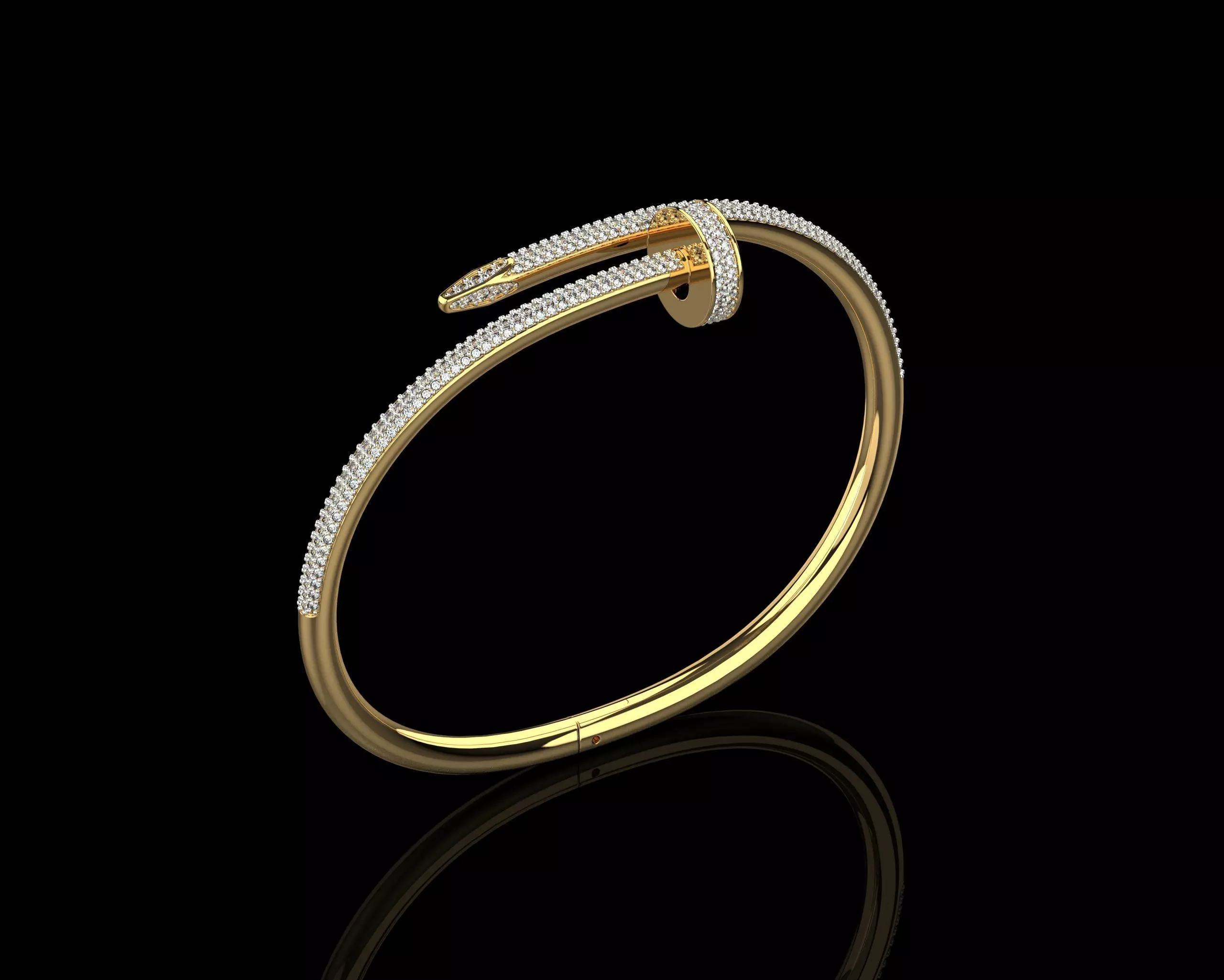 Juste un clou Bracelet 20 Size Full Diamonds N209 3D print model_0