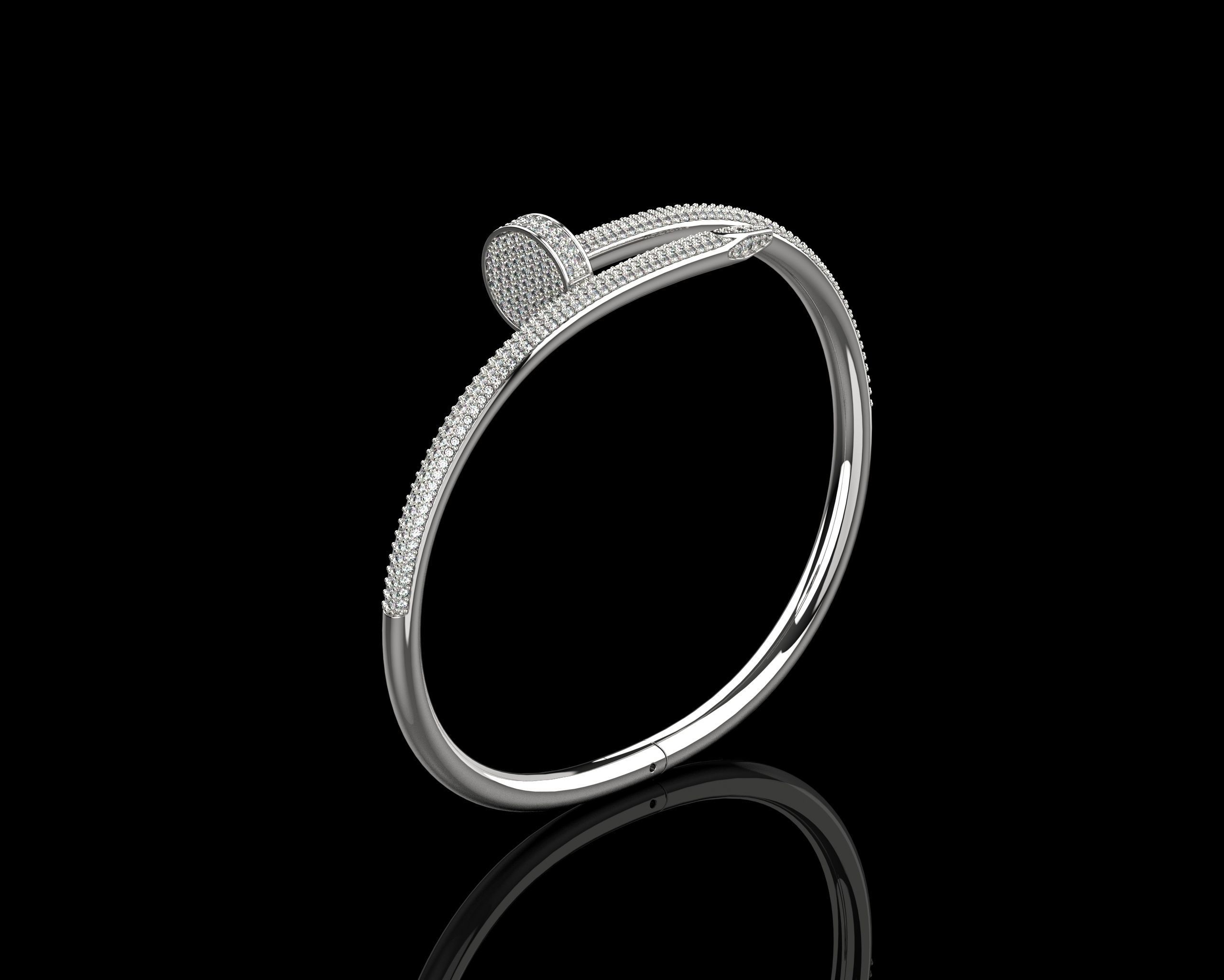 Juste un clou Bracelet 20 Size Full Diamonds N209 3D print model_26