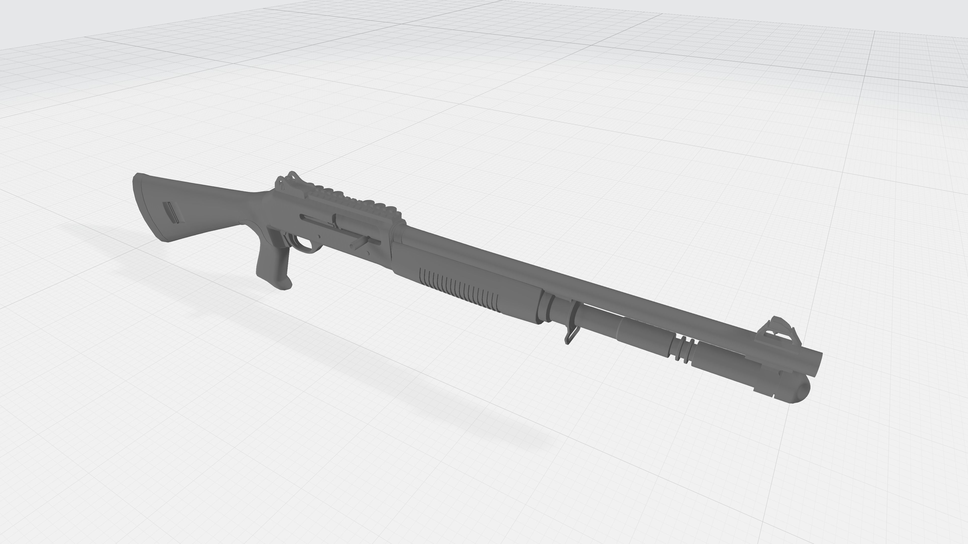 SHOTGUN 2 - Benelli M4 Super 90 Tactical Shotgun - 4K Game Ready Low-poly 3D model_6