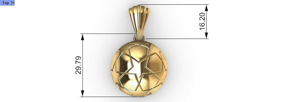 soccer ball Champions league star ball for finals Pendant 3D print model_8